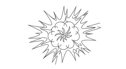 Explosion Burst Graphic Outline Vector © Azizi