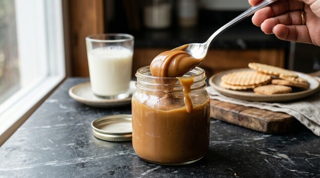 Creamy Chilean Manjar in Glass Jar