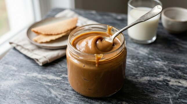 Creamy Chilean Manjar in Glass Jar
