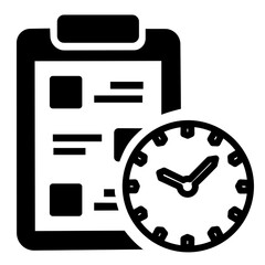 vector management time icon	