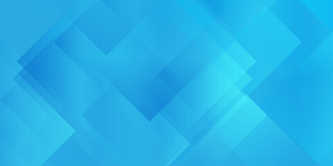 Obraz premium Abstract blue geometric background with overlapping transparent square shapes and diagonal lines for modern tech design