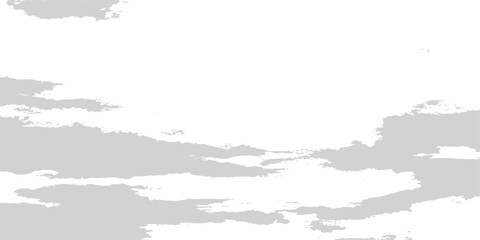 Obraz premium Minimalist white background with soft grey watercolor clouds and copy space for text, clean ethereal sky illustration