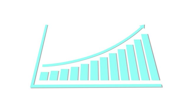 Business growth concept in graph chart showing marketing sales profit increasing to future target .4k viedo .