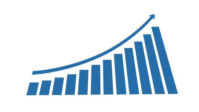 Business growth concept in graph chart showing marketing sales profit increasing to future target .4k viedo .