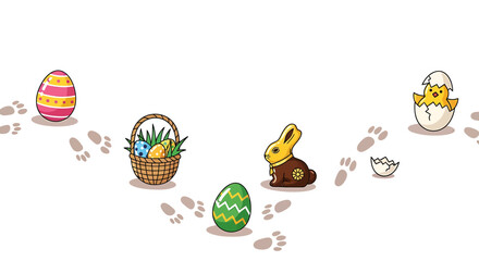 Fototapeta premium Set of 6 Easter icons vector