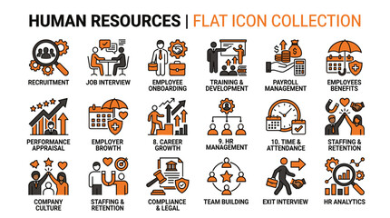 Fototapeta premium human resources, hr, hr icons, human resource icon, recruitment, hiring, employee, employees, staff, team, teamwork, people, user icon, group icon, organization, management, leadership, business, corp