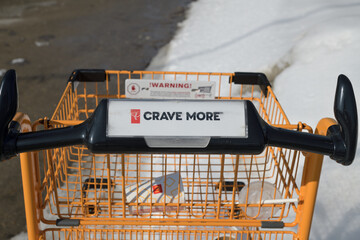 Obraz premium shopping cart with slogan 