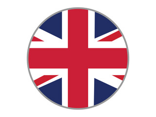 Obraz premium United Kingdom Round Flag Icon