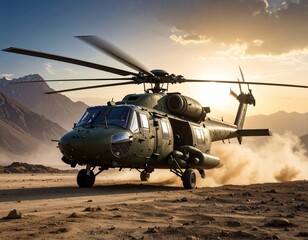 helicopter in the sky