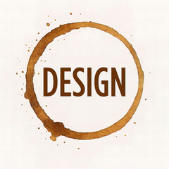 coffee stain with design written in it