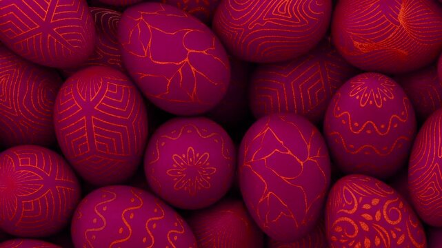 A colorful easter eggs transition with bouncing pastel eggs and cheerful spring animation.