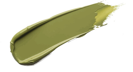 Fototapeta premium Olive green cosmetic or paint streak shows thick application texture.