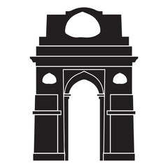 Fototapeta premium Shaheed Minar Bangladesh Black and White Vector Line Art