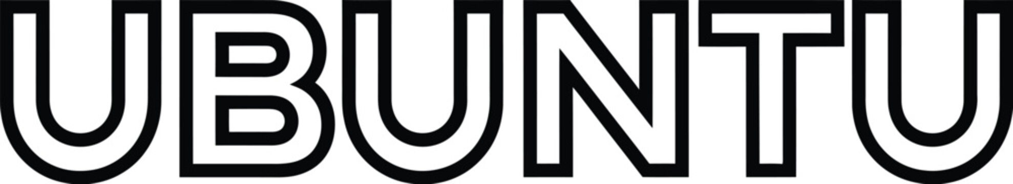 Ubuntu typography concept representing African unity and humanity