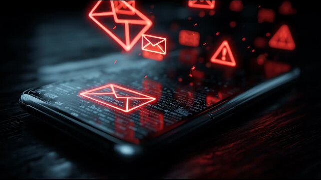 This clip highlights the dangers of fake email and SMS alerts and how they can impact personal data security. Identify phishing attempts easily.