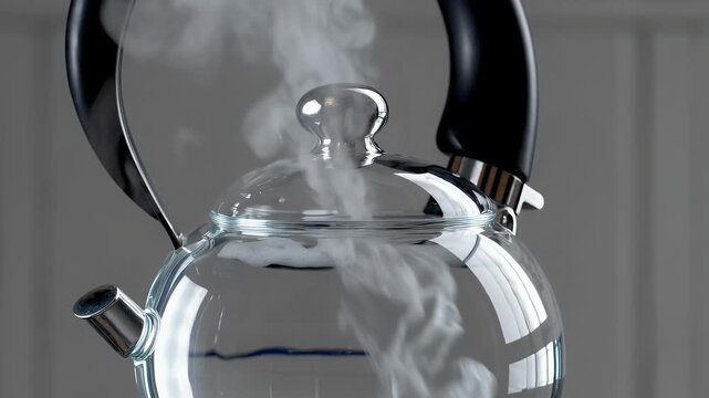 cinematic 4K macro footage hot water being poured glass kettle steam rising beautifully ideal beverage tea visuals