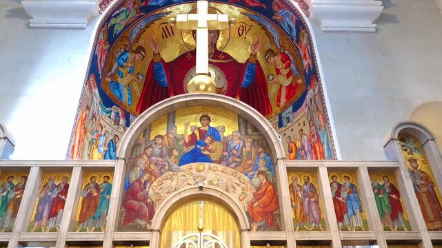 Insde of the Saint Mark Orthodox Church in the city of Belgrade