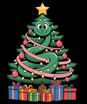 Funny Snake Christmas Tree Lights