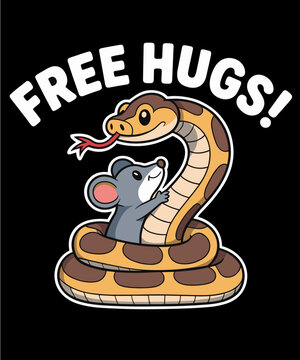 Funny Hugs Snake Owner Ball Python Boa Constrictor