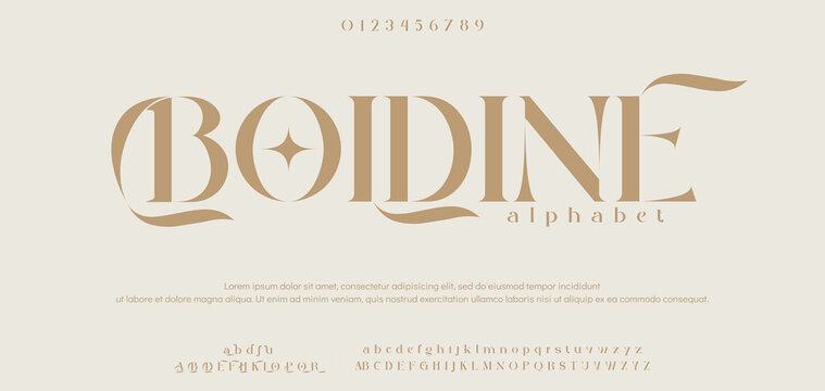 Luxury Elegant Modern beauty font alphabet logo. Typography beautiful minimal elegant sans fonts fashion wedding vintage retro logos. vector illustration