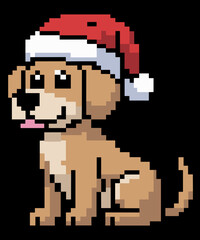 Obraz premium Snake Pixelated Christmas - Funny Snake Xmas