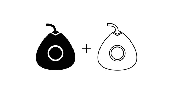 Combining two abstract shapes into one unique design Vector