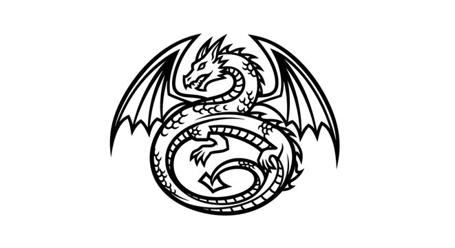 Dragon Mythical Creature Illustration.