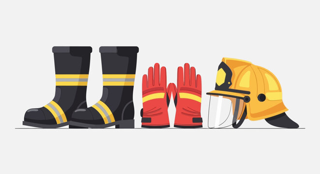 Firefighter Safety Gear Equipment.