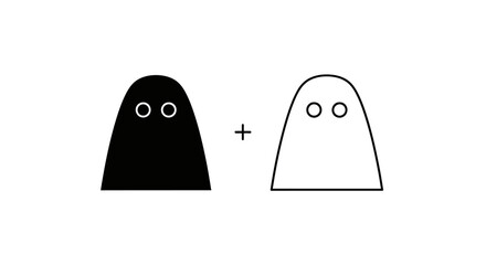 Merging shapes design Vector