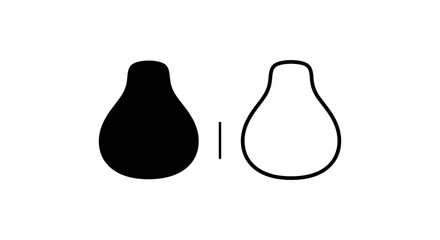 Black and white vase Vector