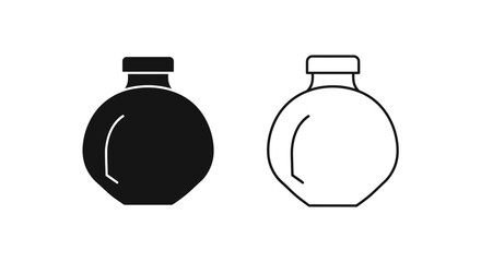 Obraz premium Two vases black and white Vector
