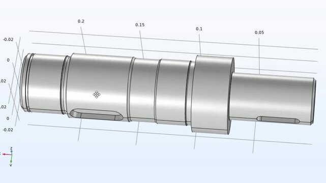 Video animation of computer 
technic 3d modeling of mechanical part with rotation.
Steel worm shaft of electrical reducer with grid.
Technology cad analysis of machine building industry.