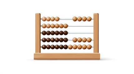 old abacus isolated on white background