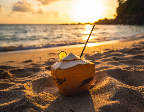 coconut on the beach