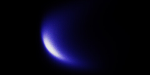 Abstract Blue Neon Glow with Grainy Texture on Black Background