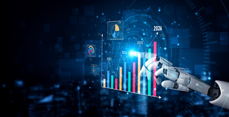 AI artificial intelligence powers business growth with predictive planning tools, innovation roadmaps, and smart virtual assistants to guide success by 2025. Vouch © InfiniteFlow