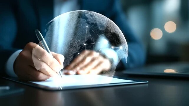 Online business contract electronic signature interface digital signing process electronic document management system paperless office solution signing business agreement