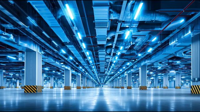 Futuristic digital brain interface glowing in dark technology environment