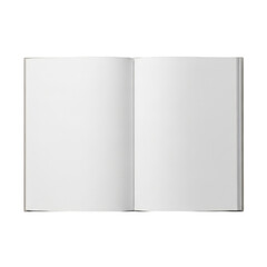 Naklejka premium Blank open journal resting on a plain background