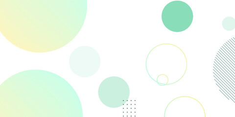 Minimalist banner background geometric shape green and yellow gradations circle, Suit for banner, web, brochure, pamflet and presentation