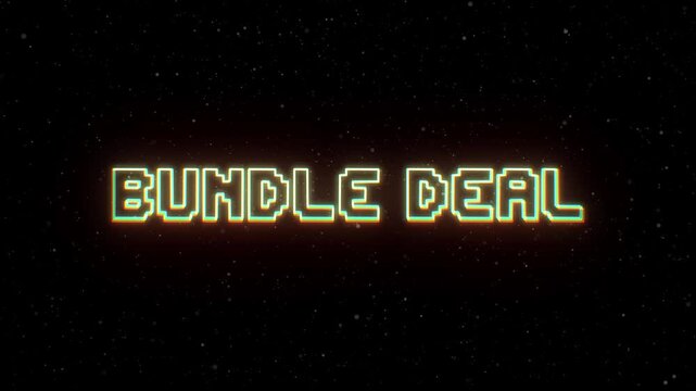 Bundle Deal Neon text with retro style