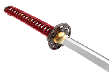 Samurai sword katana isolated on white background