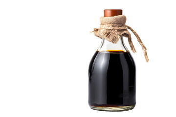 Bottle of Japanese soy sauce isolated on white background