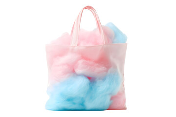 Cotton candy festival bag isolated on white background