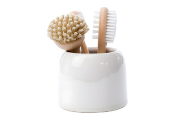 Ceramic brush washer isolated on white background