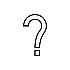 Question icon. Question sign vector for web design and mobile app. Vector illustration isolated on white background.