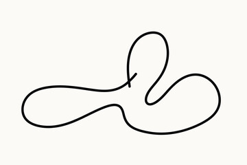 Fototapeta premium A minimalist line art drawing of a connected loop