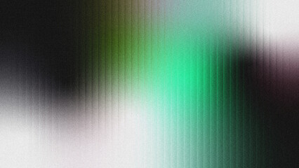 Fototapeta premium Abstract grainy background with vertical glass grooves and a smooth green-to-dark gradient, featuring subtle noise texture.