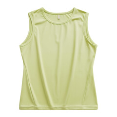 Light green sleeveless clothing fashion isolated on a transparent background