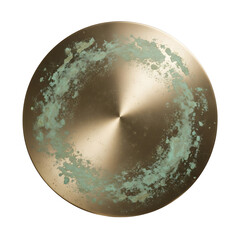 Naklejka premium Brass Cymbal isolated on transparent background